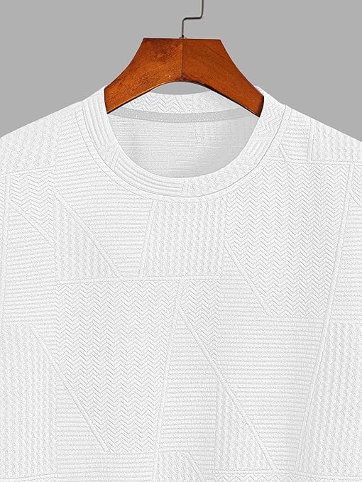 Mens Half Sleeves T-Shirts-White