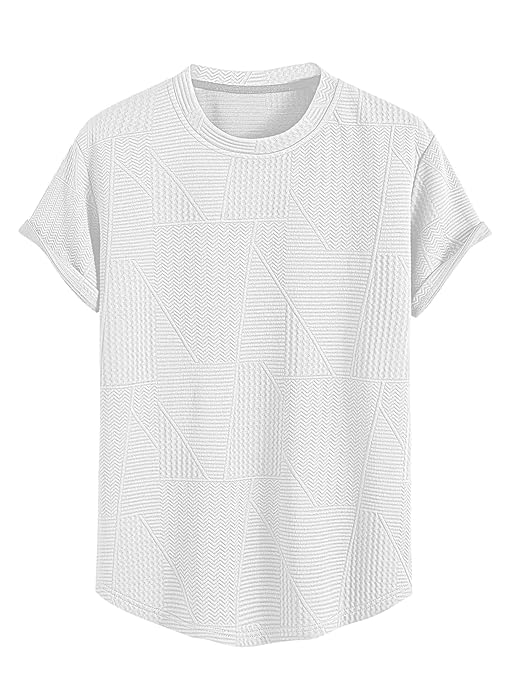 Mens Half Sleeves T-Shirts-White